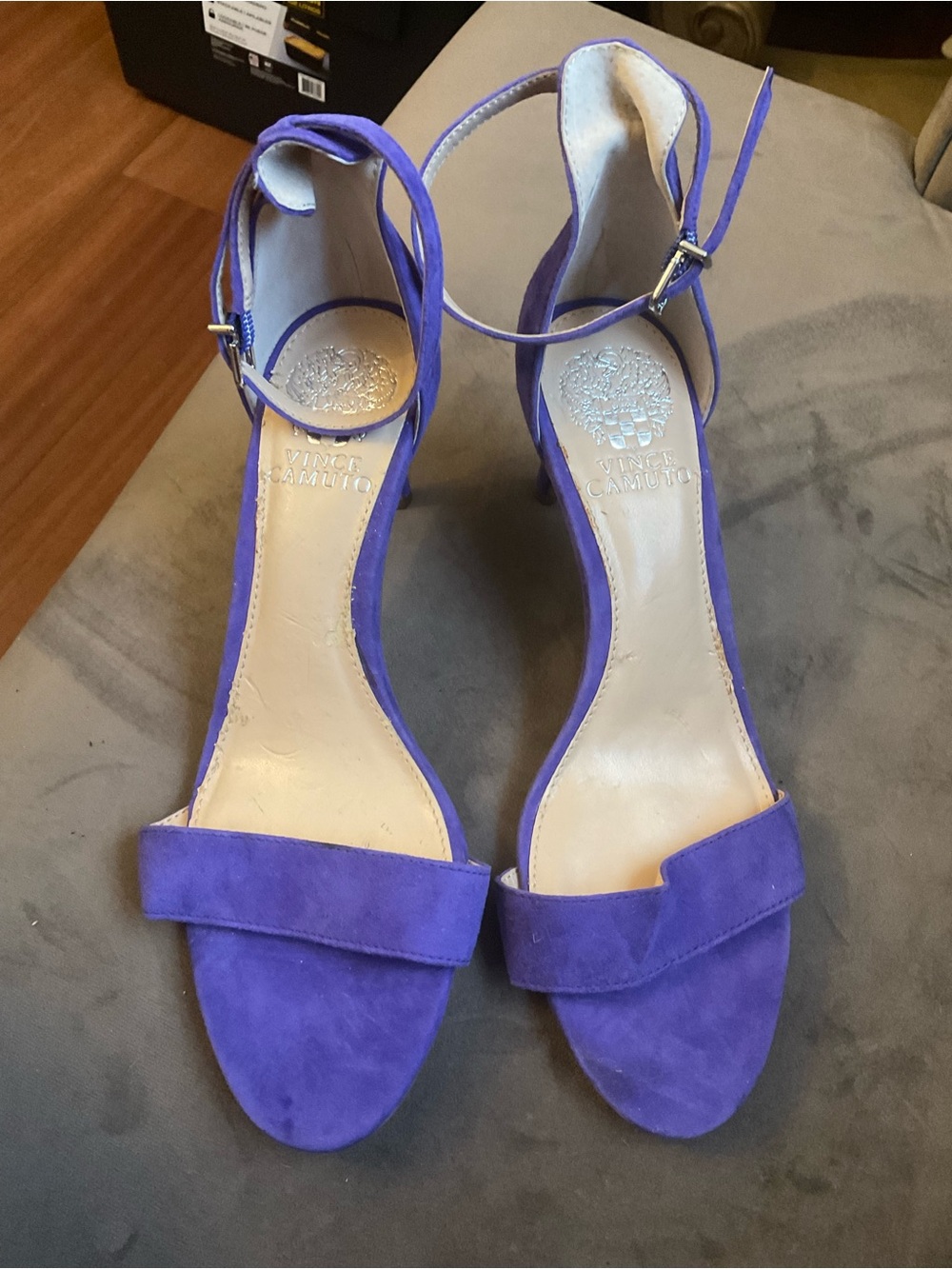 Vince Camuto Violet Suede Ankle-Strap Heels
